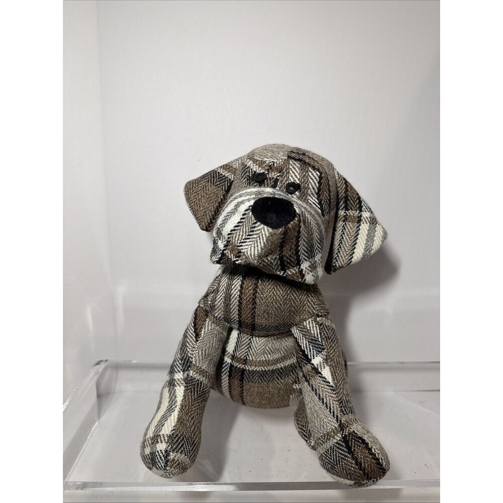 Elements Decorative Plaid Dog weighted Door Stopper